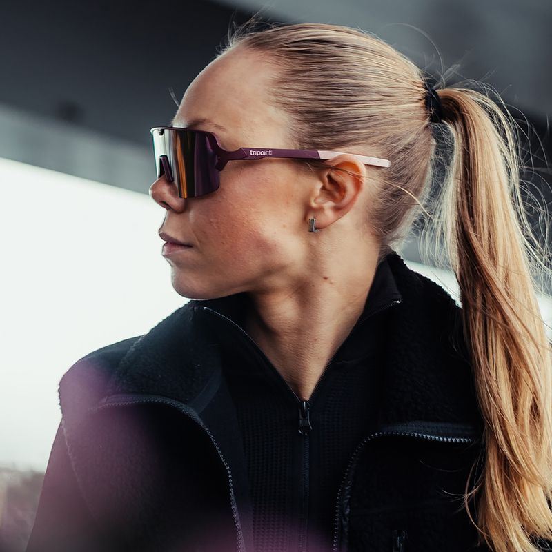 Akiniai nuo saulės Tripoint 009 Lake Prespa Small matt burgundy/brown/pink multi 8