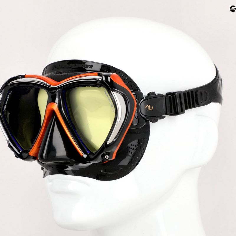 TUSA Paragon juoda/oranžinė nardymo kaukė M2001SQB EOA 6