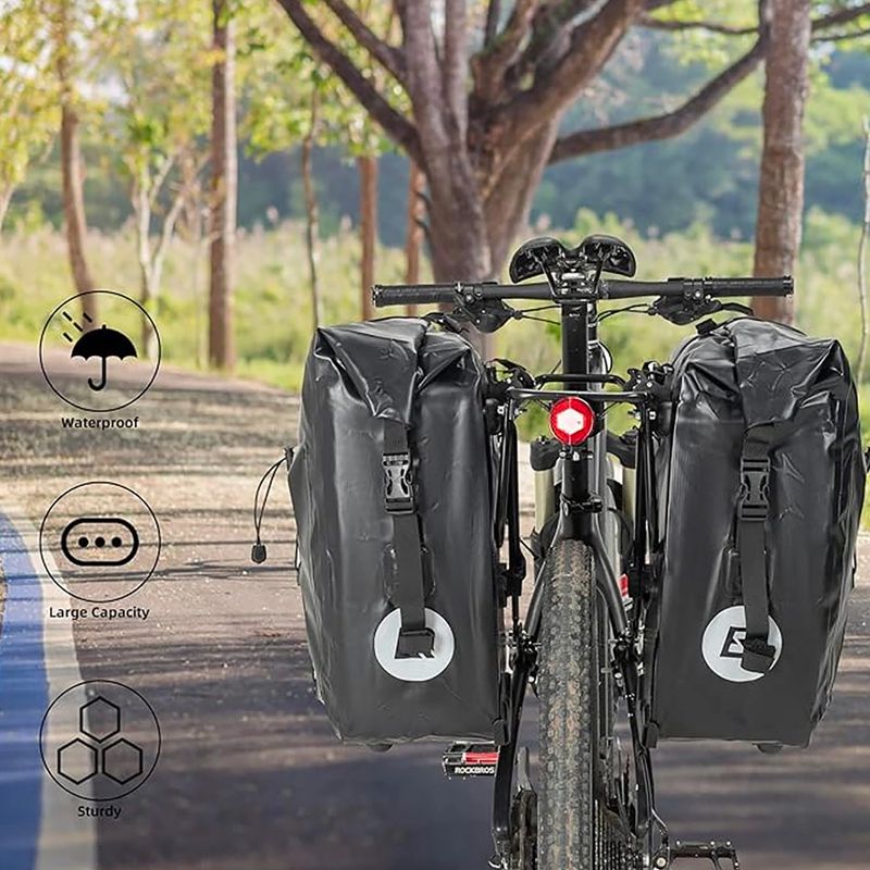 Dviračio krepšiai Rockbros 30140022001 Bicycle Pannier Bag 2pcs black 6