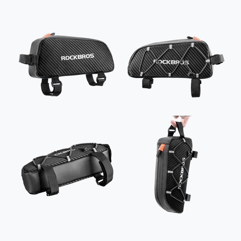 Dviračio rėmo krepšys Rockbros 039BK Bike Tube Bag 1 l black 2