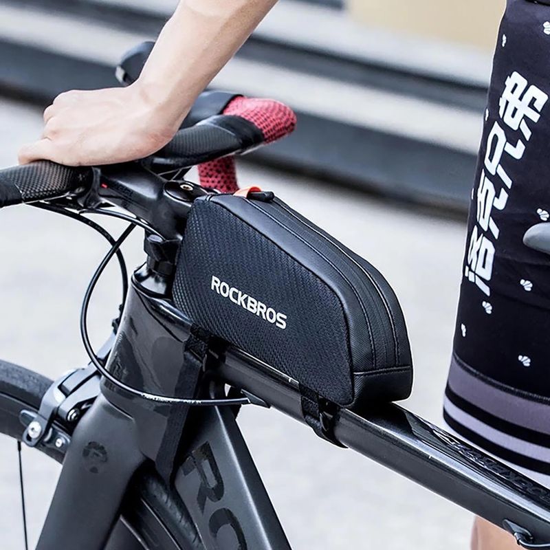 Dviračio rėmo krepšys Rockbros 039BK Bike Tube Bag 1 l black 11