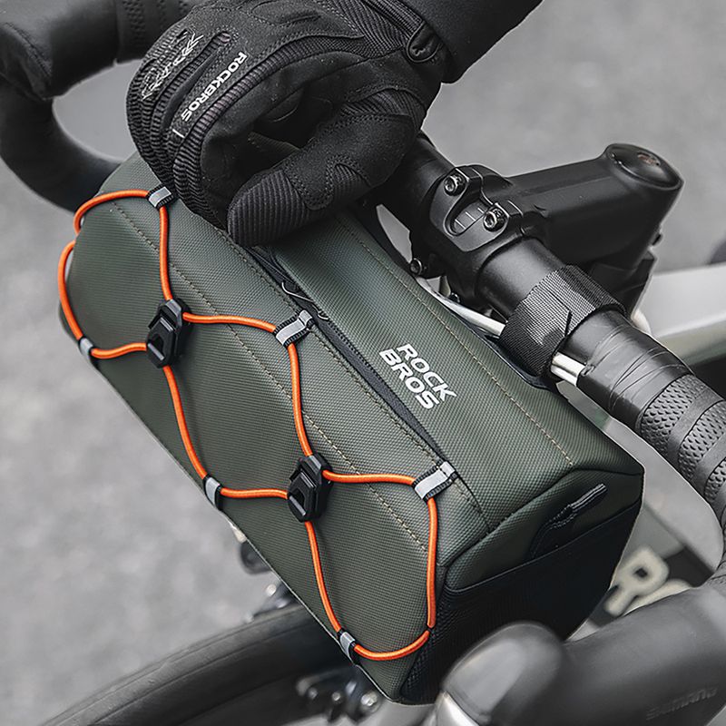 Dviračio rankenos krepšys Rockbros 30110054 Bike Front Bag 2,2 l army green 3