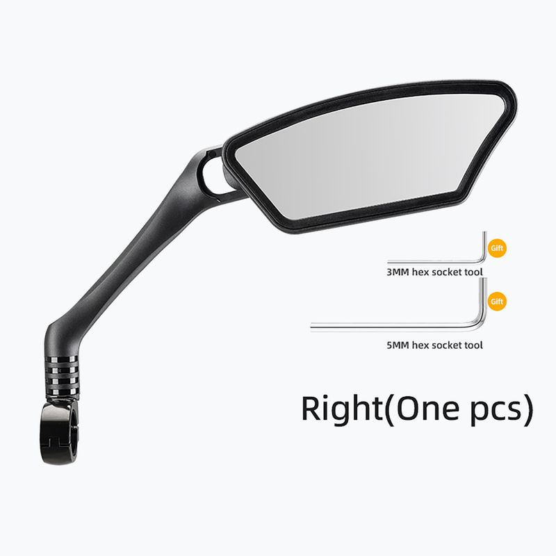 Veidrodėlis dviračiui Rockbros 26210007002 Mirror 1 pcs Right black 2