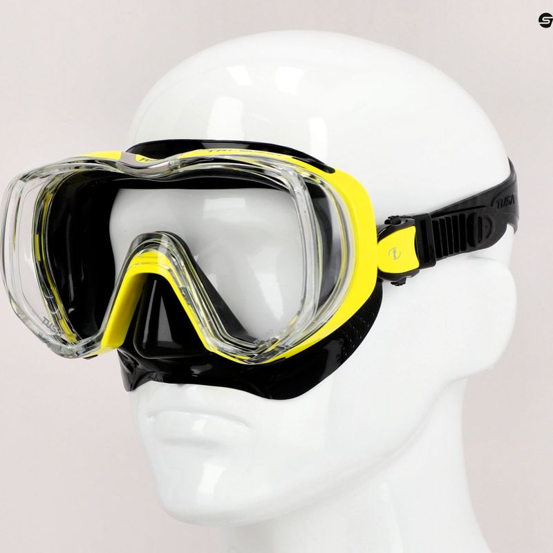 TUSA Tri-Quest Fd kaukė nardymo kaukė juoda ir geltona M-3001 5