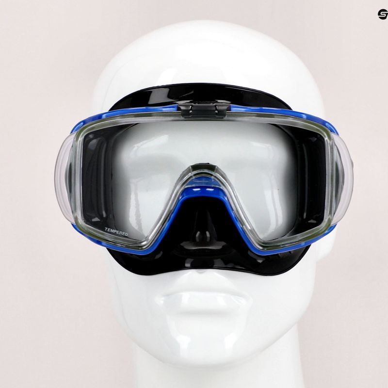 TUSA Visio Tri-Ex nardymo kaukė juodai mėlyna UM-31 7