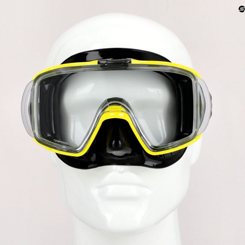 TUSA Sportmask nardymo kaukė juoda ir geltona UM-31QB FY 7