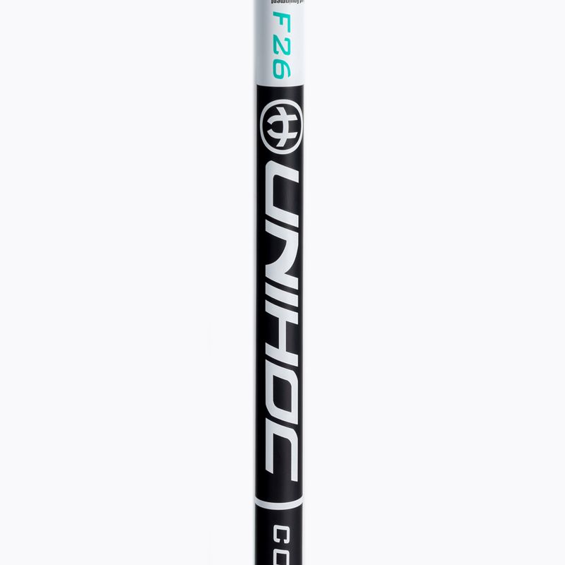 UNIHOC Iconic Composite 26 kairės rankos florbolo lazda juodai balta 04941 3