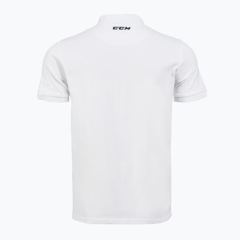 Vyriški marškinėliai CCM Polo SR white 2