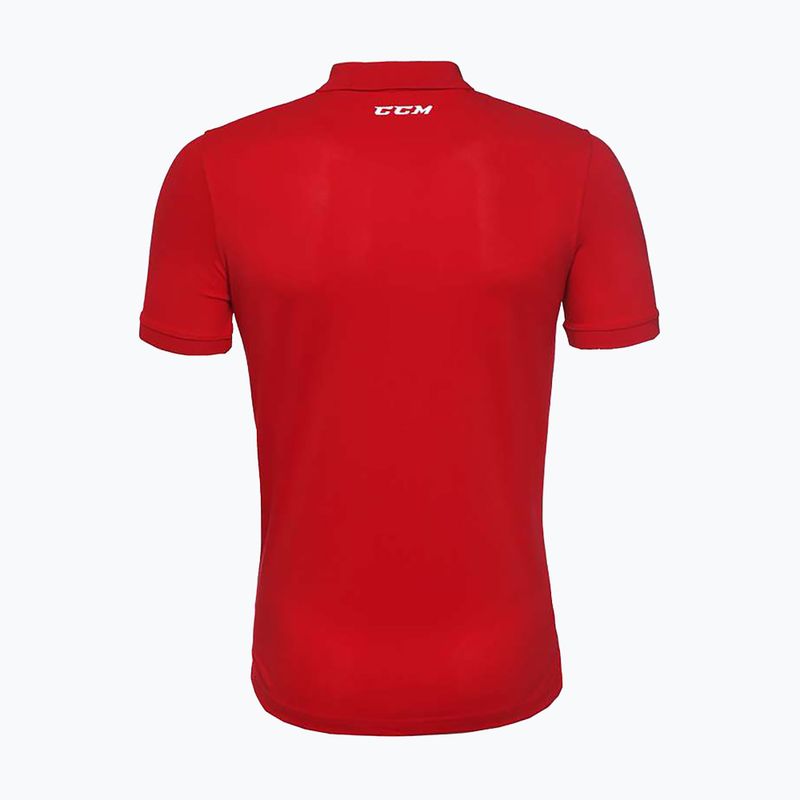Vyriški marškinėliai CCM Polo SR red 2