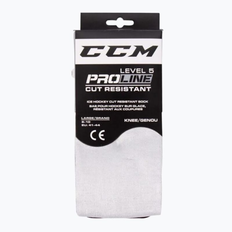 Ledo ritulio kojinės CCM Pro Cut '19 white/black 4