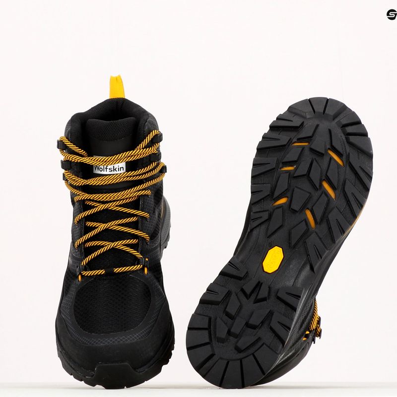 Jack Wolfskin vyriški Force Striker Texapore Mid trekingo batai black/burly yellow xt 4038823 10
