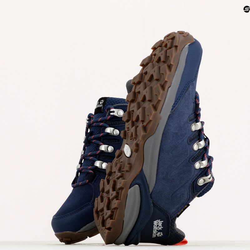 Jack Wolfskin moteriški trekingo batai Refugio Texapore Low navy blue 4050821 10