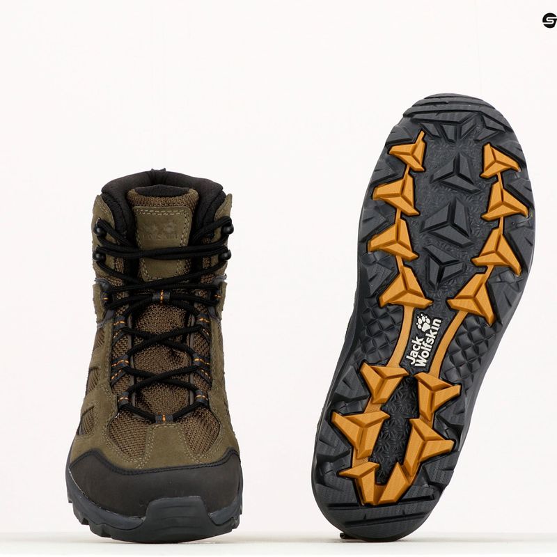 Jack Wolfskin vyriški trekingo batai Vojo 3 Texapore Mid rudos spalvos 4042461 10