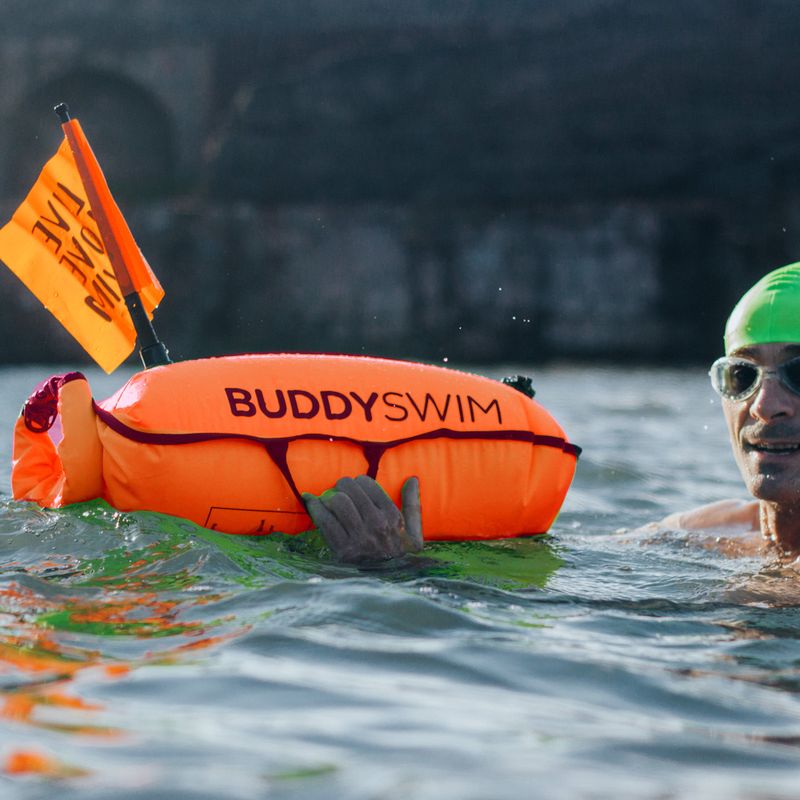 Apsauginis plūduras BuddySwim Dry Bag with Flag 28 l orange 3