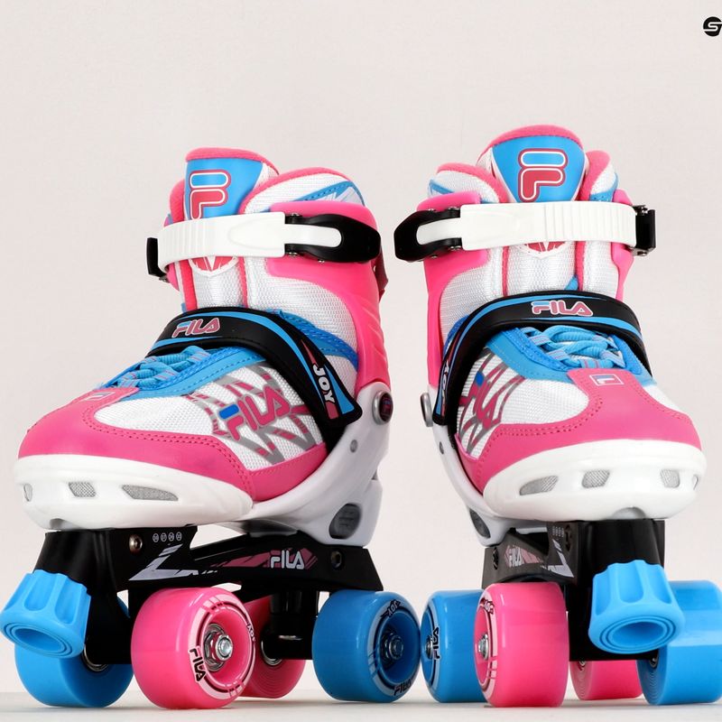 Vaikiškos ratukinės pačiūžos FILA Joy G white/pink/light blue 11