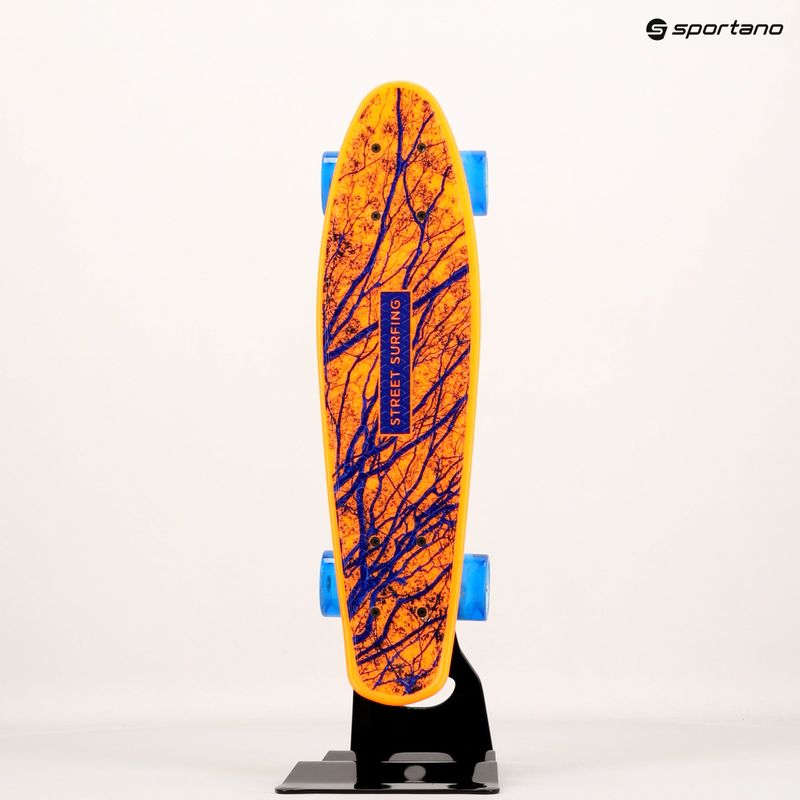Gatvės banglenčių sportas Paplūdimio lenta Švytinti longboard oranžinė 10