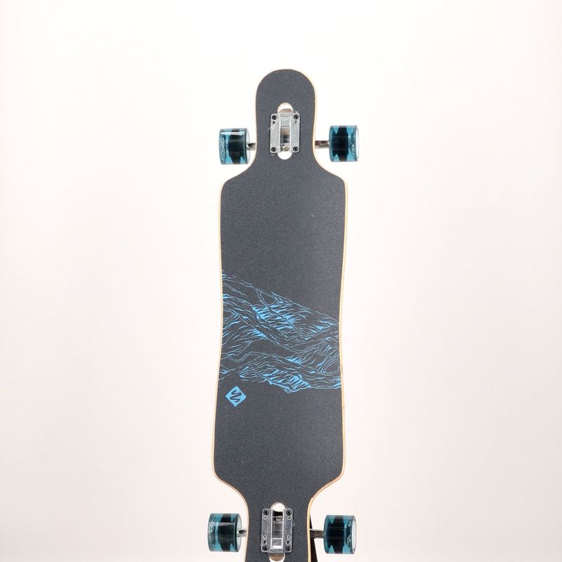 Gatvės banglenčių sporto kreivė Drop Through Freeride longboard 39" rudos spalvos 9