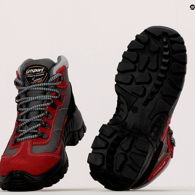 Grisport moteriški trekingo batai raudoni 13362SV87G 11