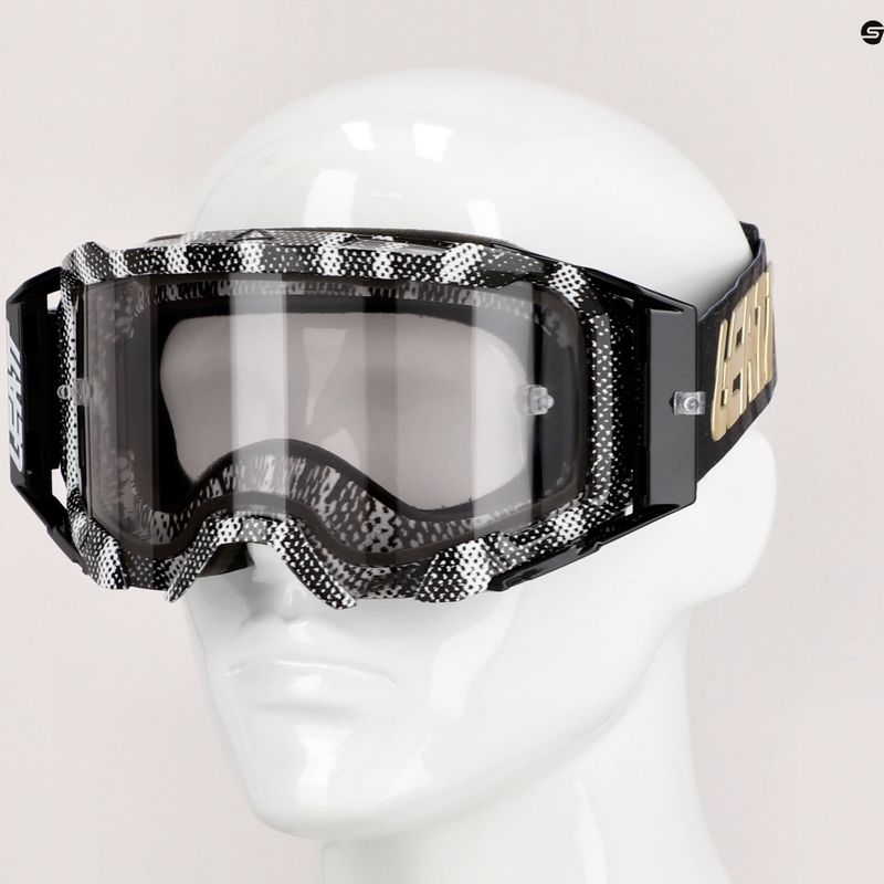 Leatt Velocity 5.5 zebra/šviesiai pilki dviratininkų akiniai 8020001070 4