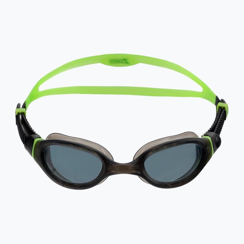 Zoggs Phantom 2.0 black/lime/tint smoke vaikiški plaukimo akiniai 461312 2