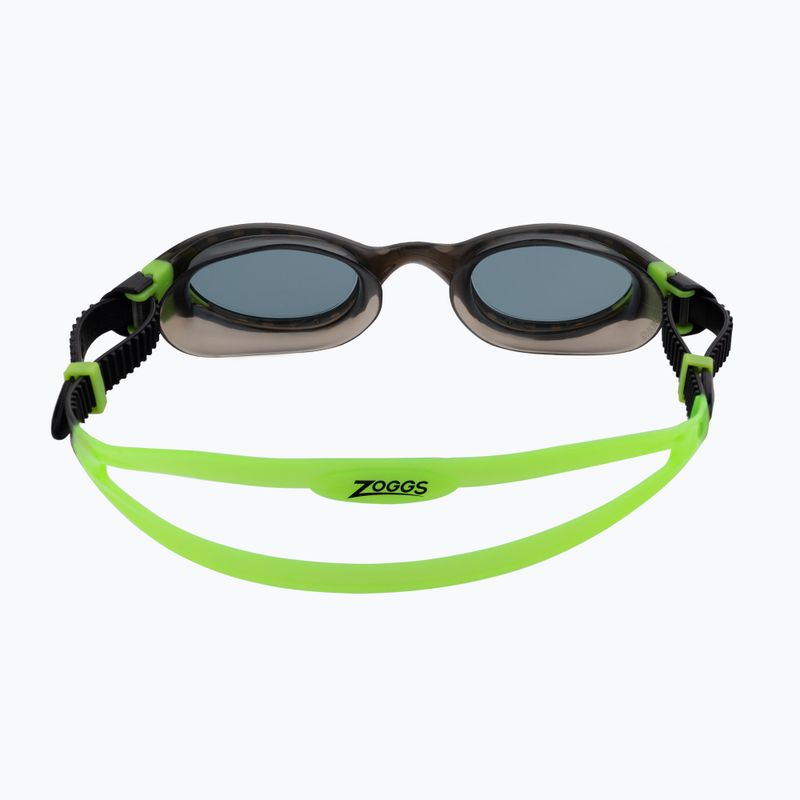 Zoggs Phantom 2.0 black/lime/tint smoke vaikiški plaukimo akiniai 461312 5
