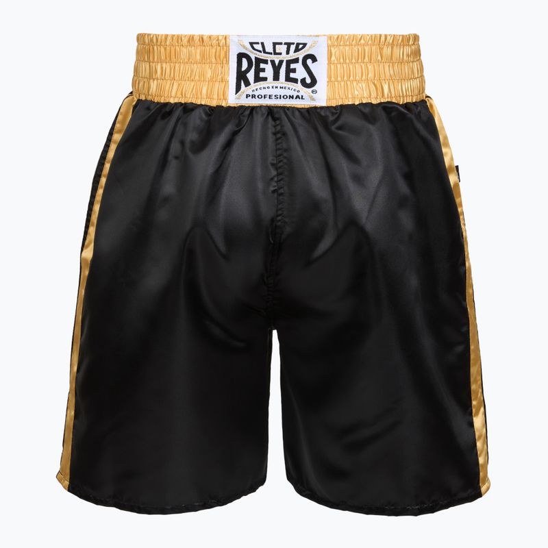 Vyriški bokso šortai Cleto Reyes Satin Boxing black/gold 2