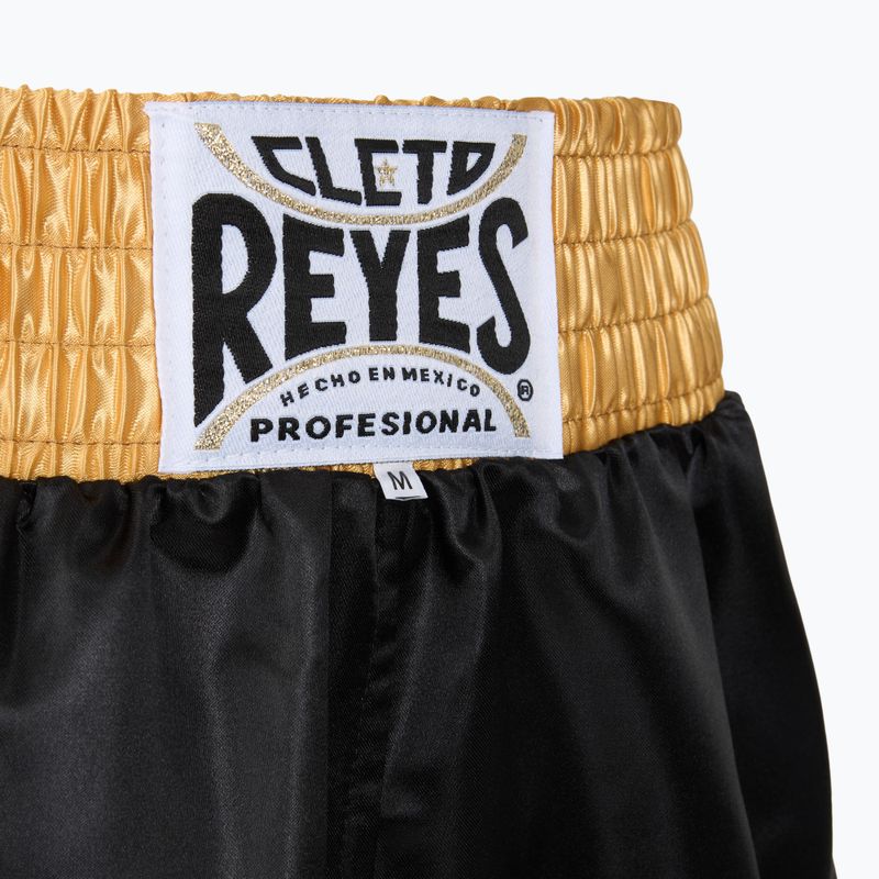Vyriški bokso šortai Cleto Reyes Satin Boxing black/gold 3