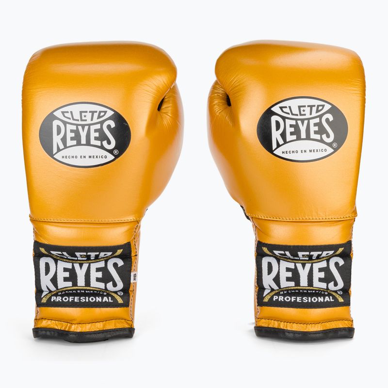 Bokso pirštinės Cleto Reyes Lace Up Sparring gold 2