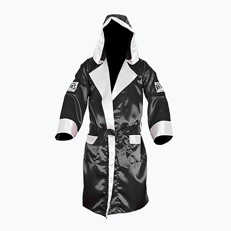 Bokso chalatas Cleto Reyes Satin Boxing Hoodie black/white 2