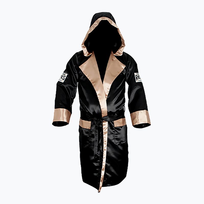Bokso chalatas Cleto Reyes Satin Boxing Hoodie black/gold 2
