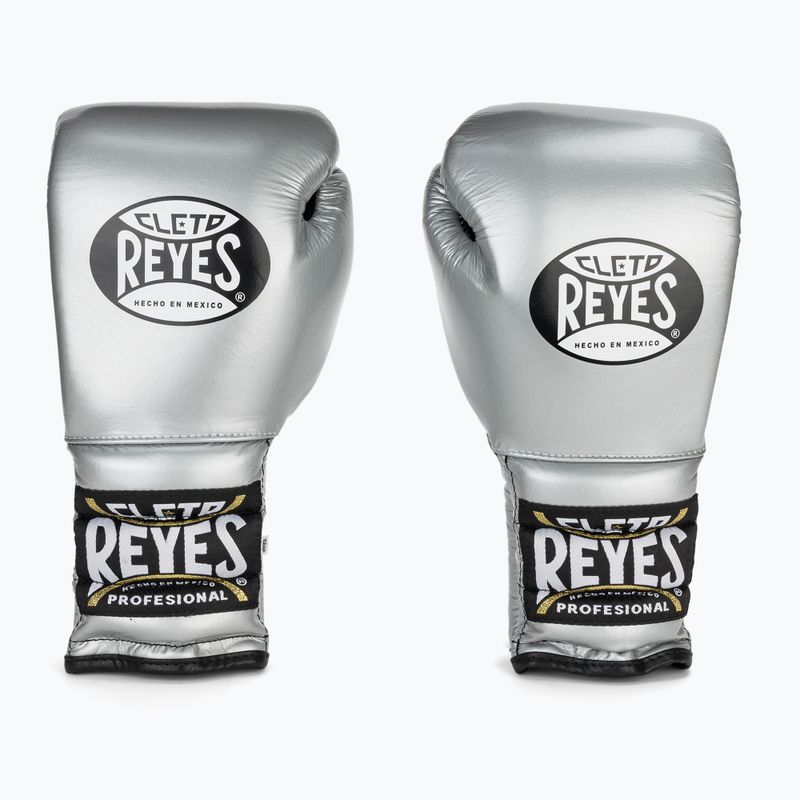 Bokso pirštinės Cleto Reyes Lace Up Sparring silver 2