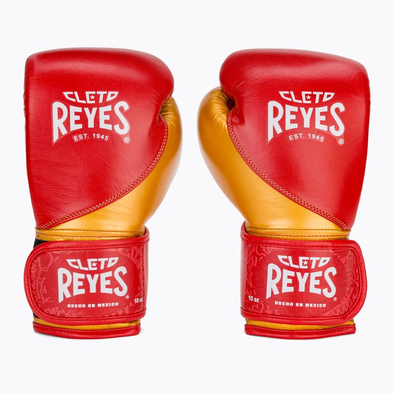 Bokso pirštinės Cleto Reyes High Precision Training Leather red/gold 2