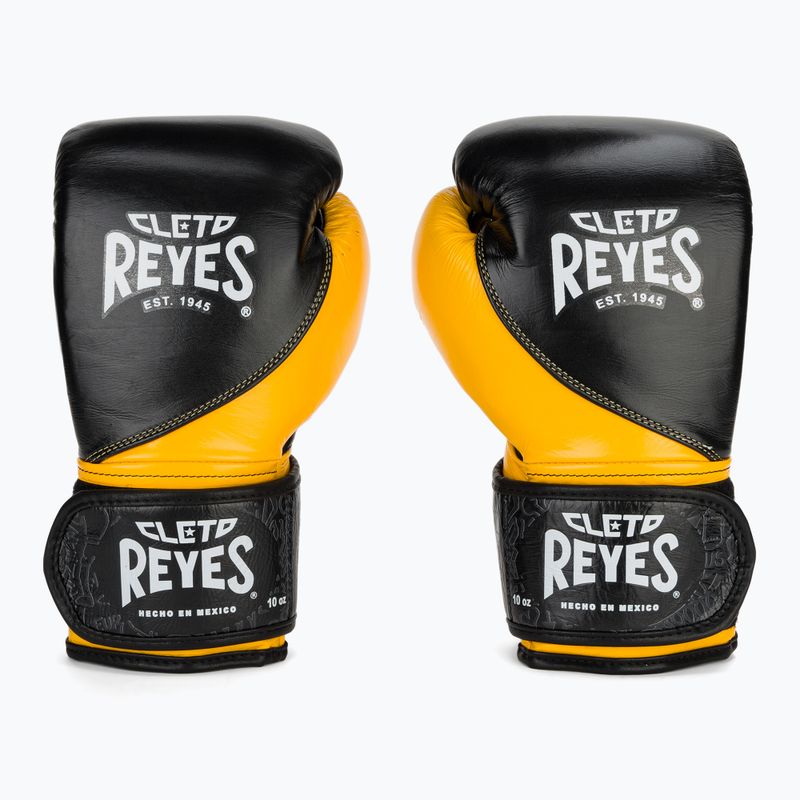 Bokso pirštinės Cleto Reyes High Precision Training Leather black/yellow 2