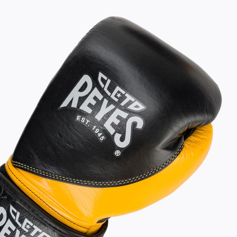 Bokso pirštinės Cleto Reyes High Precision Training Leather black/yellow 5
