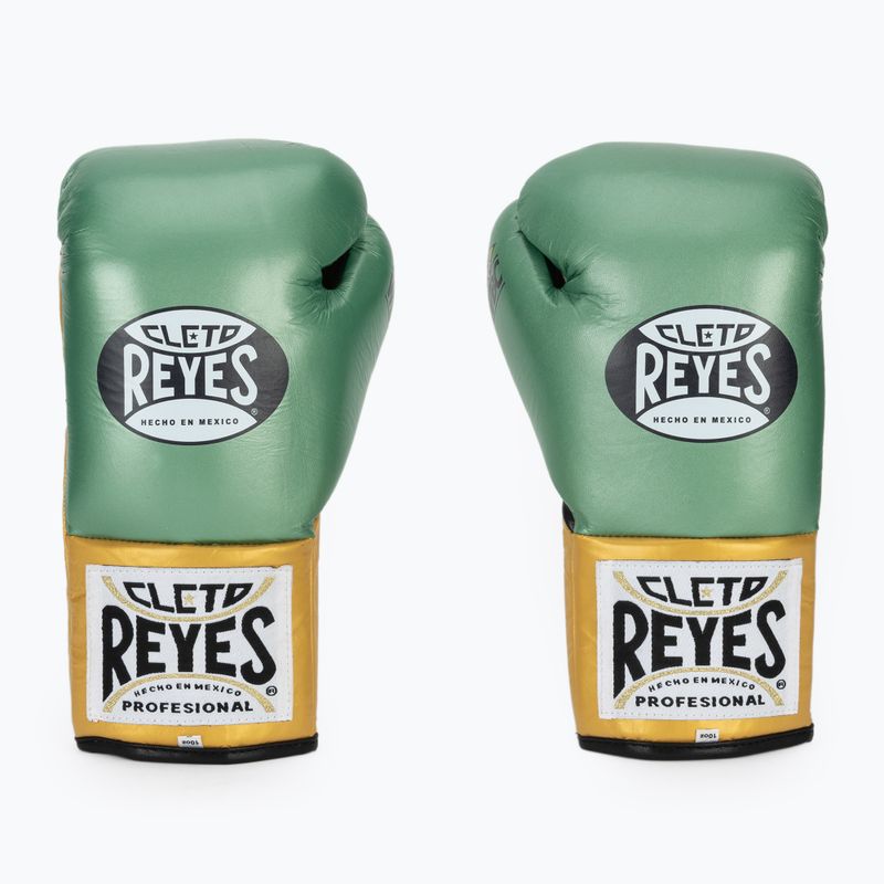 Bokso pirštinės Cleto Reyes Boxing Gloves creen metallic/gold 2