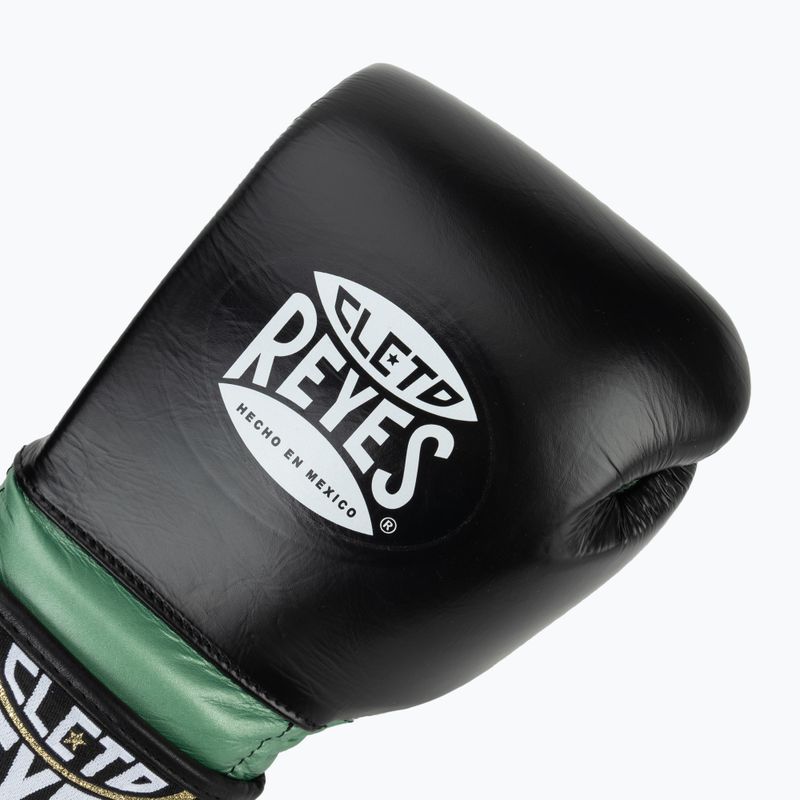 Bokso pirštinės Cleto Reyes Velcro Sparring green metallic/black 4