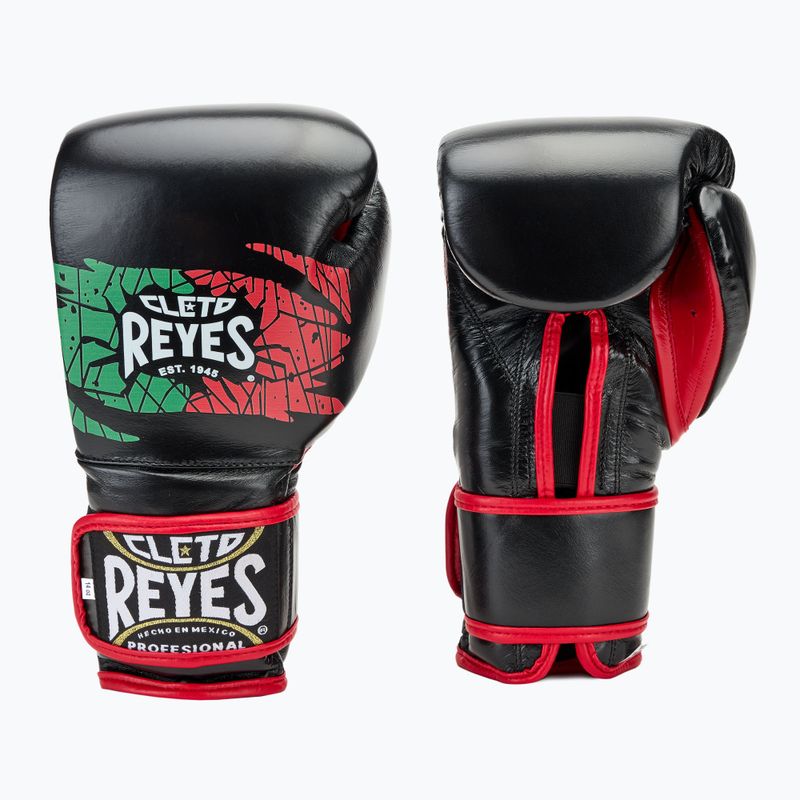 Bokso pirštinės Cleto Reyes Velcro Sparring black/red/white green red 3