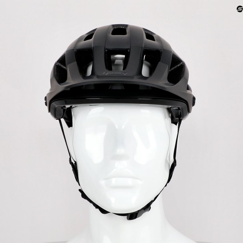 ABUS Moventor 2.0 aksominis juodas dviratininko šalmas 9
