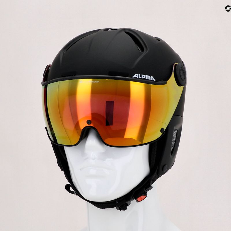 Alpina Attelas Visor QVM slidinėjimo šalmas juodas matinis 5