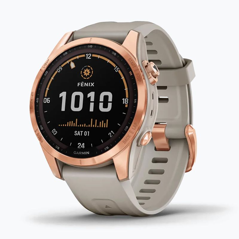 Garmin Fenix 7S Solar Hrm Elevate Ox laikrodis smėlio 010-02539-11