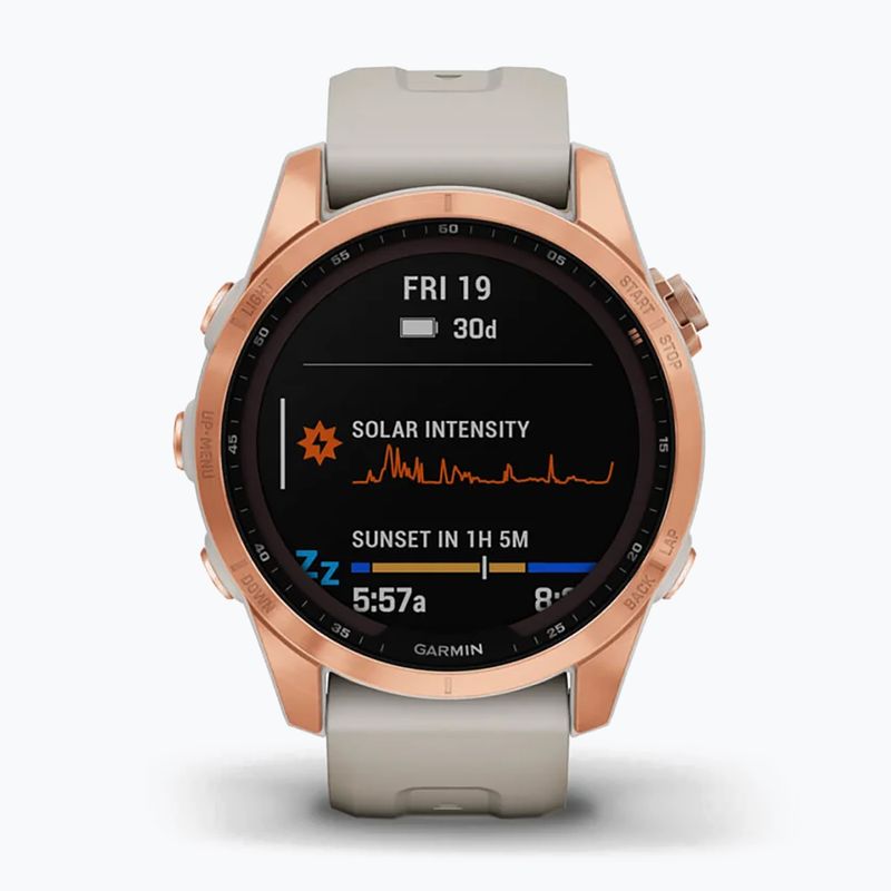 Garmin Fenix 7S Solar Hrm Elevate Ox laikrodis smėlio 010-02539-11 2