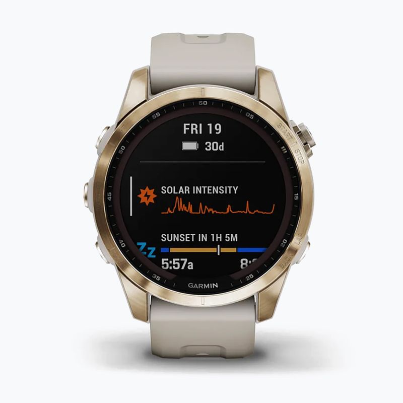 Garmin Fenix 7S Sapphire Solar Hrm Elevate Ox laikrodis auksinis 010-02539-21 2