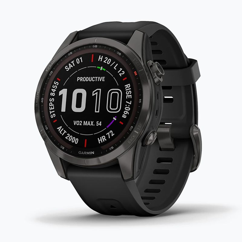 Garmin Fenix 7S Sapphire Solar Hrm Elevate Ox laikrodis juodas 010-02539-25
