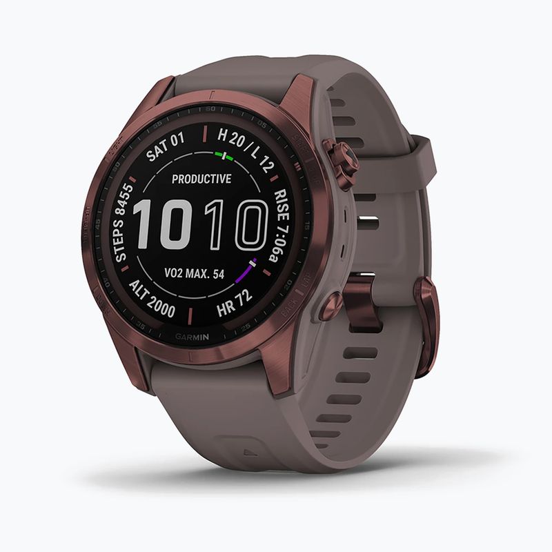 Garmin Fenix 7S Sapphire Solar Hrm Elevate Ox laikrodis rudas 010-02539-29