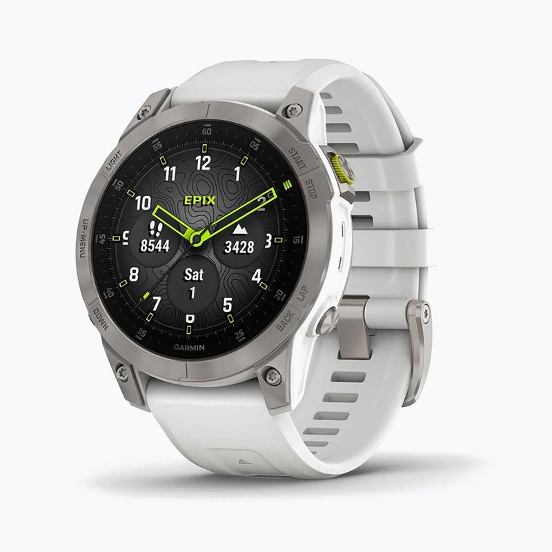 Garmin Epix 2 Sapphire HRM Elevate Ox laikrodis baltas 010-02582-21