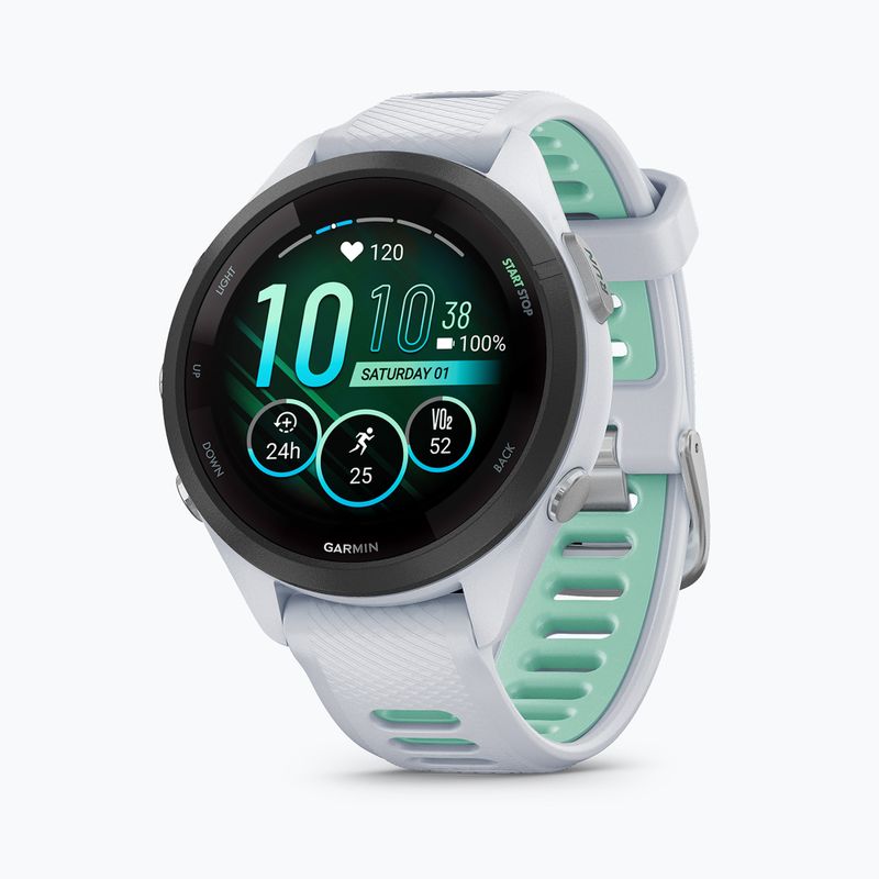 Laikrodis Garmin Forerunner 265S white neo tropic/mint 3