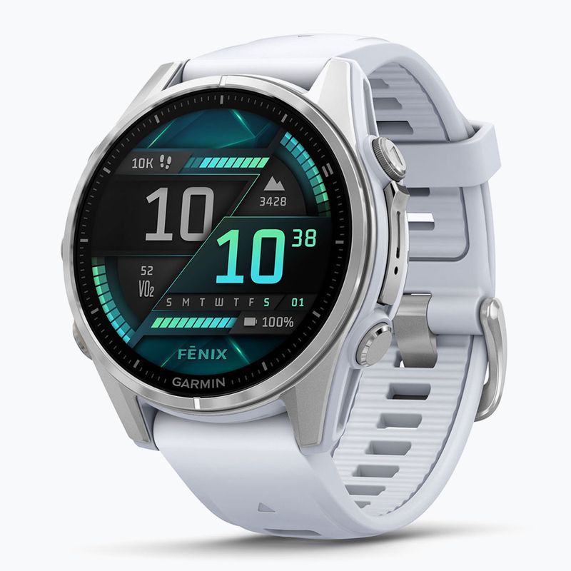 Laikrodis Garmin Fenix 8 43 mm Amoled silver/white stone 3
