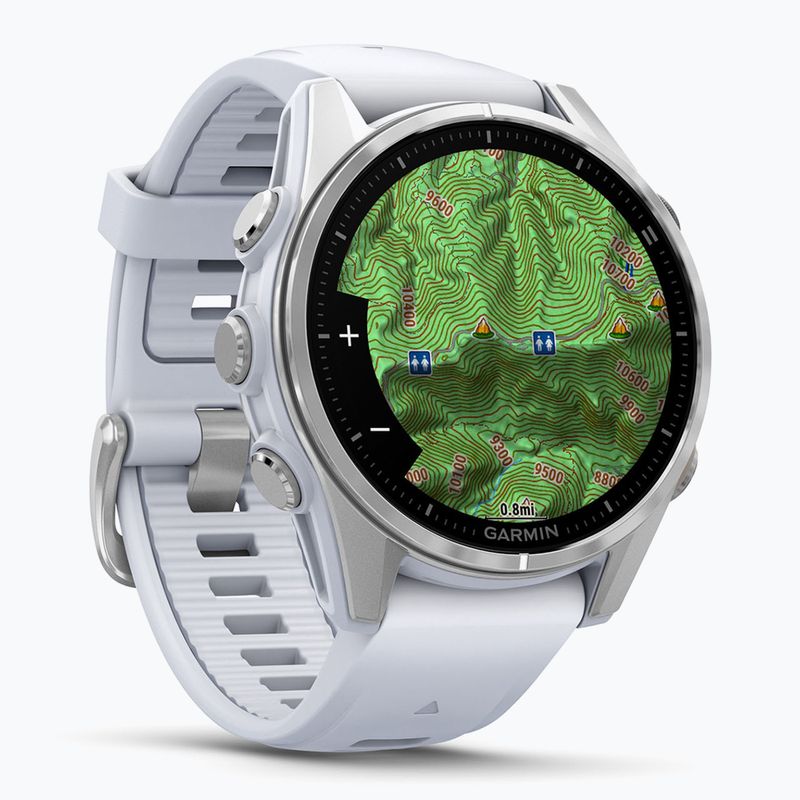 Laikrodis Garmin Fenix 8 43 mm Amoled silver/white stone 4