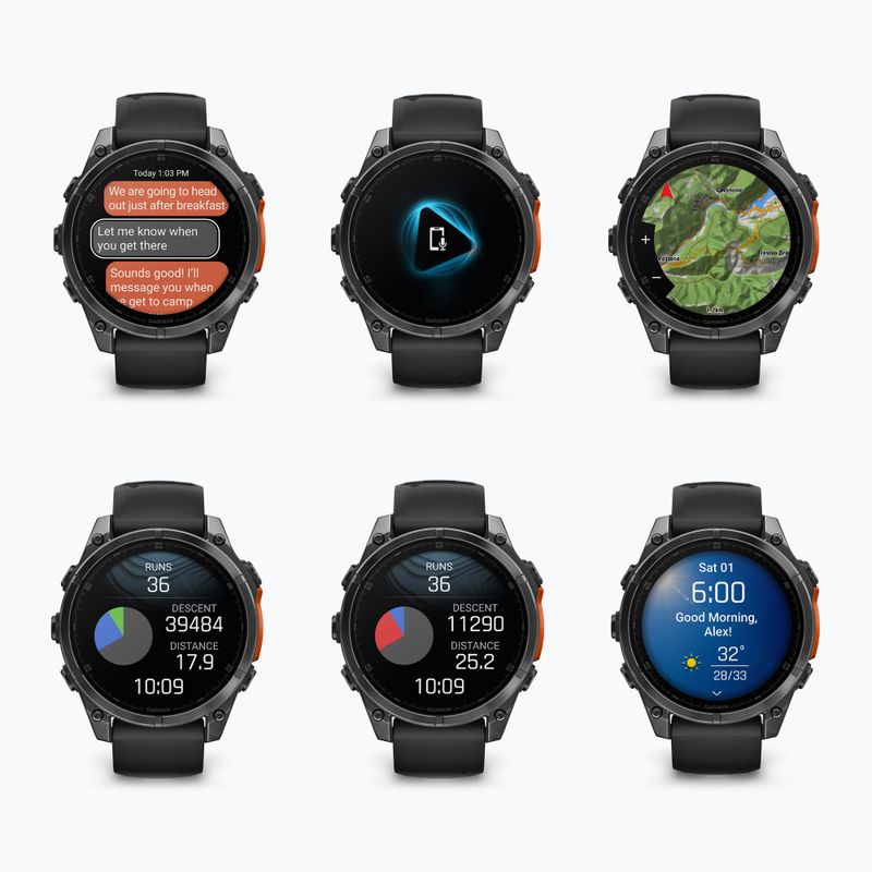 Laikrodis Garmin Fenix 8 47 mm Amoled slate gray/black 9