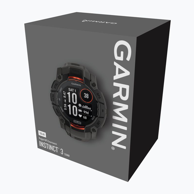 Laikrodis Garmin Instinct 3 Solar 50 mm black/charcoal 5